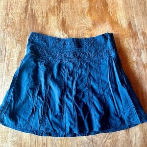Comfy Cotton Prana Erin Skirt with Embroidered Detail and Side Zipper Size 10